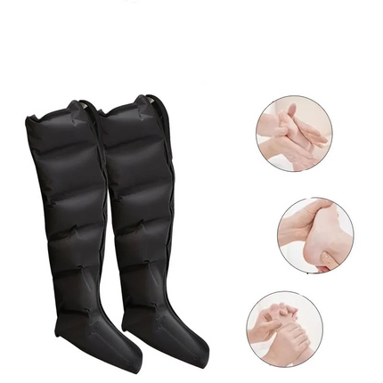 360 Air Pressure Leg Massager Boots with Remote Black.