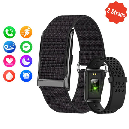 Smart Fitness Bracelet with 24H Heart Rate Black.