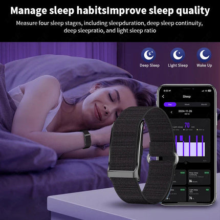 Smart Fitness Bracelet with 24H Heart Rate Black.