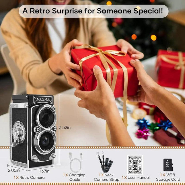 Mini Retro Digital Camera Black.