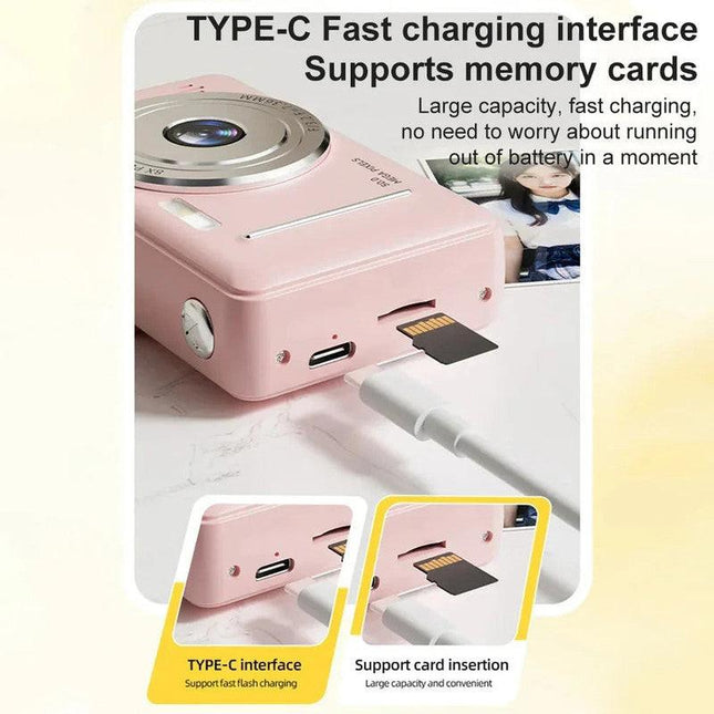 Retro Pocket Digital Camera Pink.
