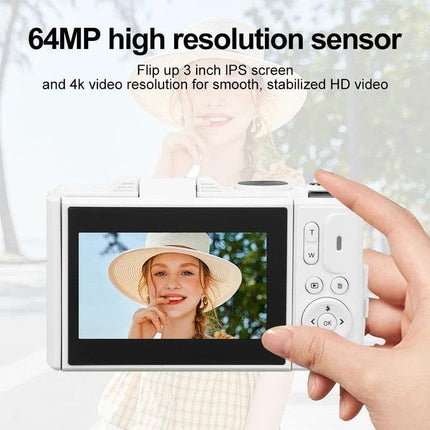 Digital Camera with 3.0 Flip Screen White.
