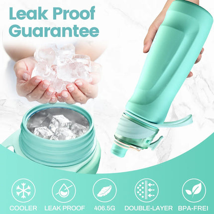 750ML Spray Water Bottle Green.