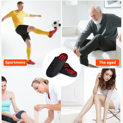 Rechargeable Red Light Therapy Slippers Black.