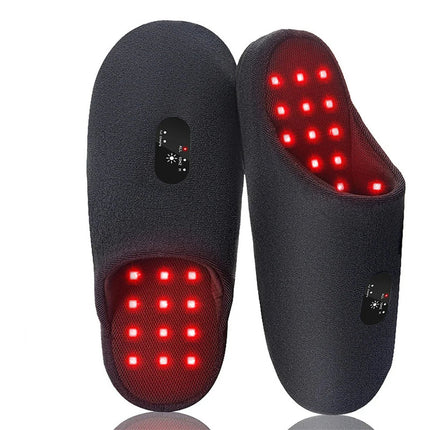 Rechargeable Red Light Therapy Slippers Black.