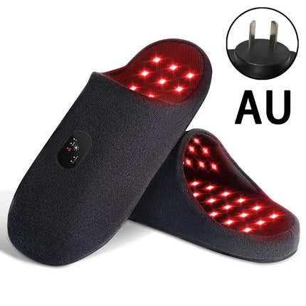 Rechargeable Red Light Therapy Slippers Black.