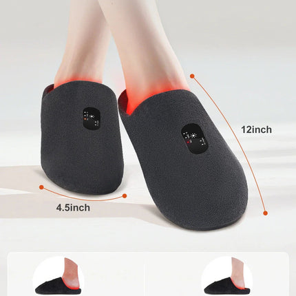 Rechargeable Red Light Therapy Slippers Black.