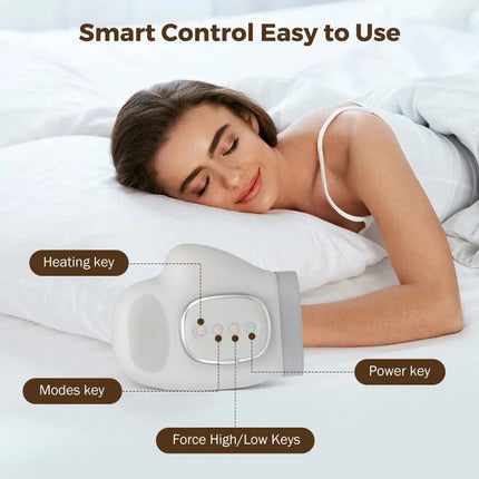 5-Level Electric Hand Massager with Hot Compress Grey.