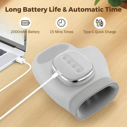 5-Level Electric Hand Massager with Hot Compress Grey.