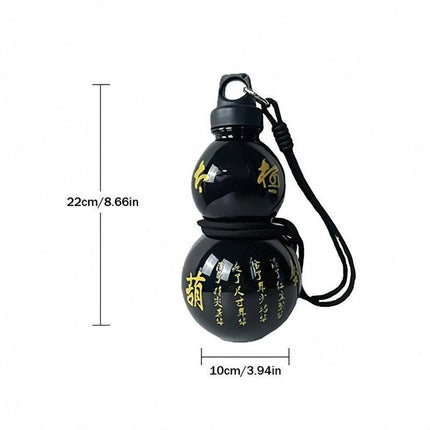 2pcs 800ml Gourd Water Bottle Black.