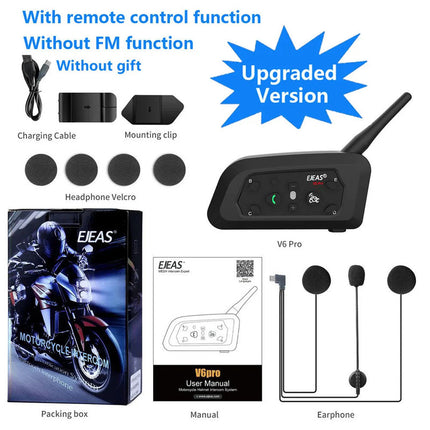 1200M Bluetooth Motorcycle Helmet Intercom Headset.