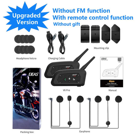 1200M Bluetooth Motorcycle Helmet Intercom Headset.