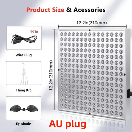 LED Red Light Therapy Panel Lamp: Facial Anti-Aging, Skin Care.