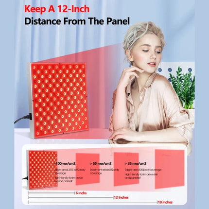 LED Red Light Therapy Panel Lamp: Facial Anti-Aging, Skin Care.