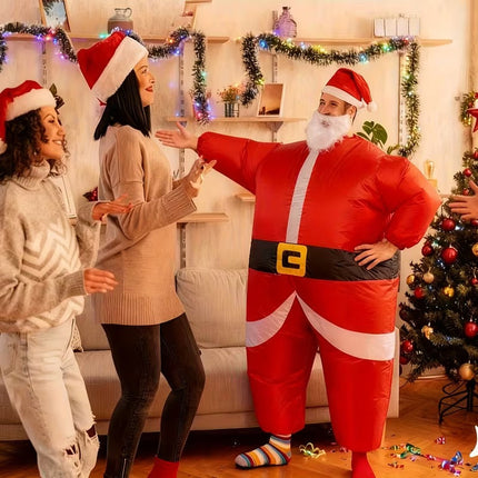 Santa Costume Self-Expanding Christmas Suit.