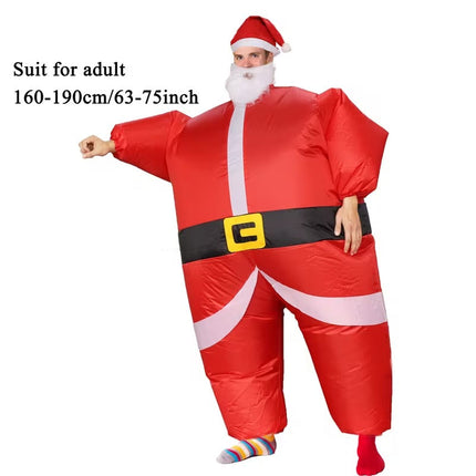 Santa Costume Self-Expanding Christmas Suit.