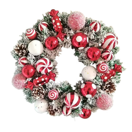 Classic Flocked Christmas Wreath Door & Wall Decor.