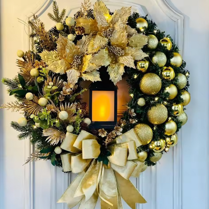 Snowman Fruit Nut Christmas Wreath.