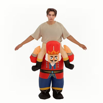 Nutcracker Soldier Inflatable Ride-On Costume.