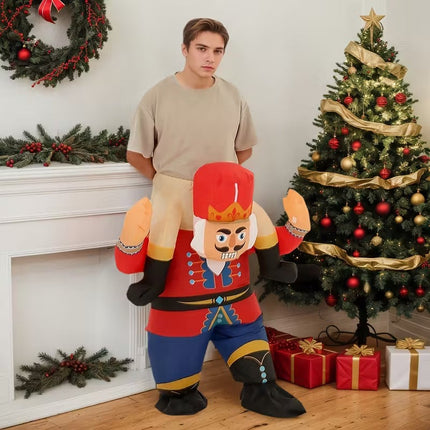 Nutcracker Soldier Inflatable Ride-On Costume.