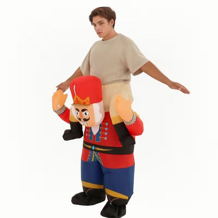 Nutcracker Soldier Inflatable Ride-On Costume.