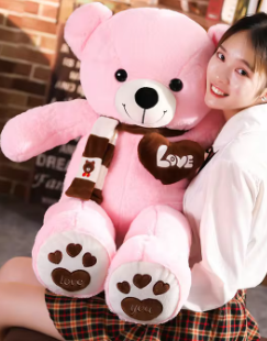 Huge 100cm Giant Pink Teddy Bear Soft Plush.