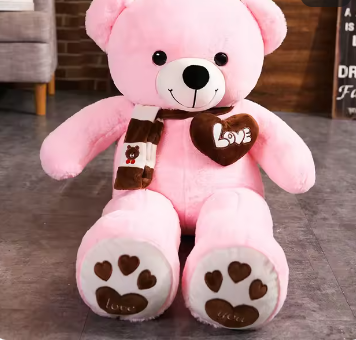 Huge 100cm Giant Pink Teddy Bear Soft Plush.