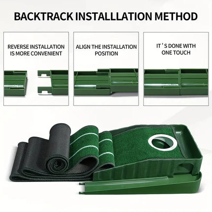 Compact Edition Portable Golf Putting Training Mat.