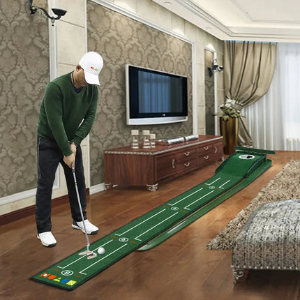 Compact Edition Portable Golf Putting Training Mat.