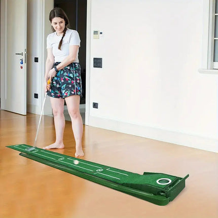 Compact Edition Portable Golf Putting Training Mat.