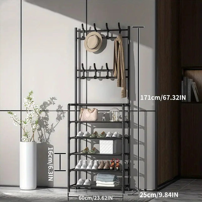 Free Standing Shoe And Hat Rack.