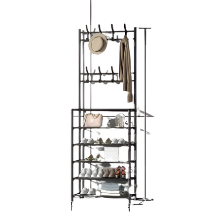 Free Standing Shoe And Hat Rack.