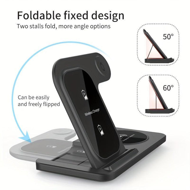 3-in-1 Fast Wireless Charger for iPhone & Apple Devices.