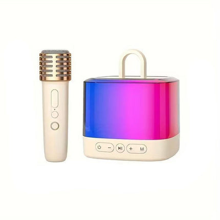 Mini Karaoke Machine with Wireless Microphones.