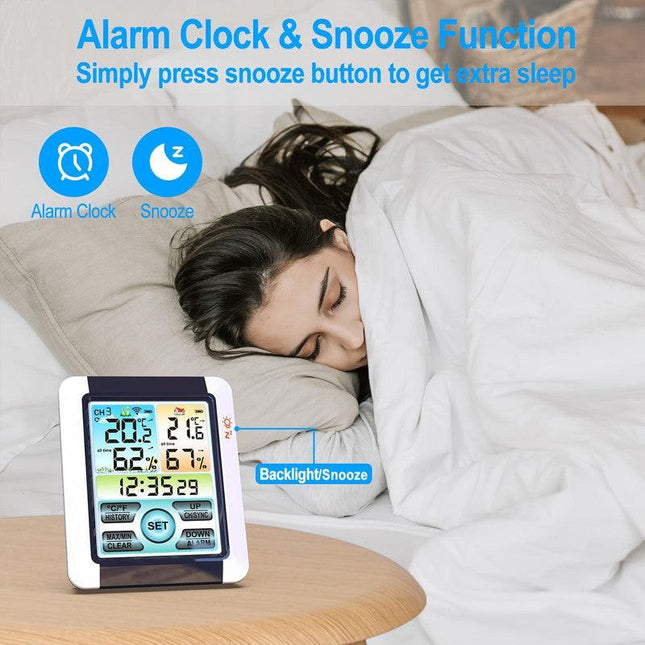 Wireless Weather Station Digital Thermometer with Sensor.