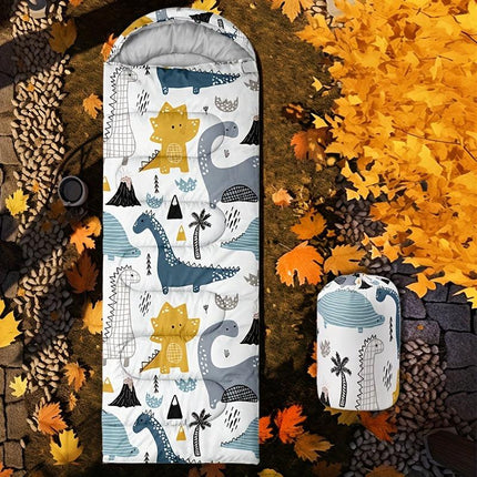 Dinosaur Camping Sleeping Bag Lightweight Warm Quilt.