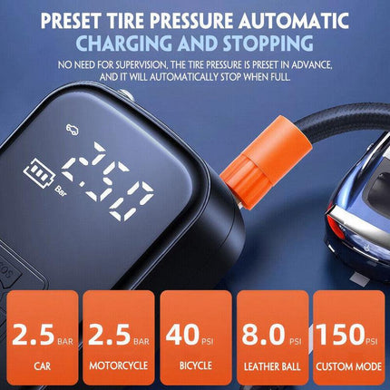150PSI Portable Cordless Air Compressor Tire Inflator.