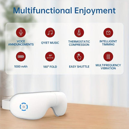 4D Portable Eye Massager with Heat & Music.
