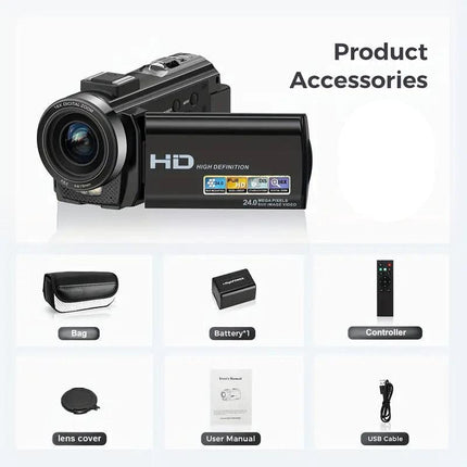 1080P 24MP Digital Camera with 3.0" LCD.