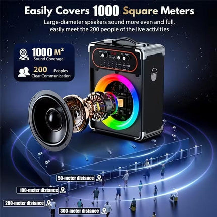 Wireless Karaoke Machine with Dual Microphones.