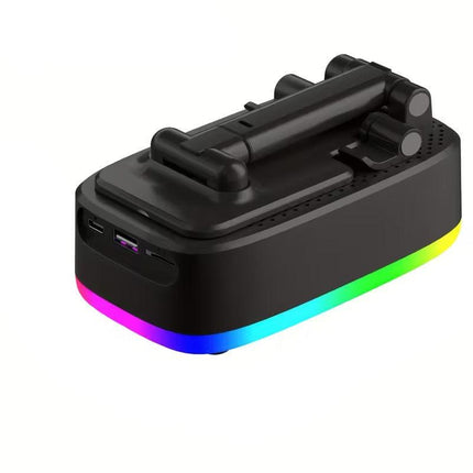 Wireless Speaker with Phone Holder and Power Bank.