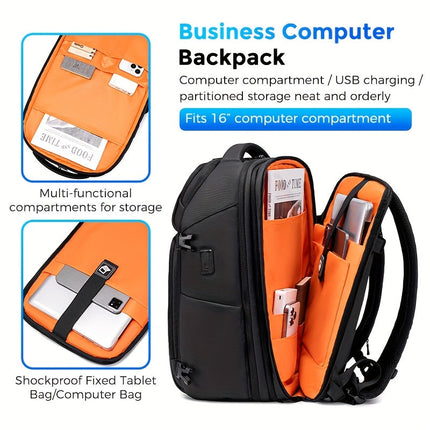 Men's Laptop Backpack Business Travel Bag.