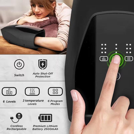 NNETM Ergonomic Hand Massager with Heat & Vibration.
