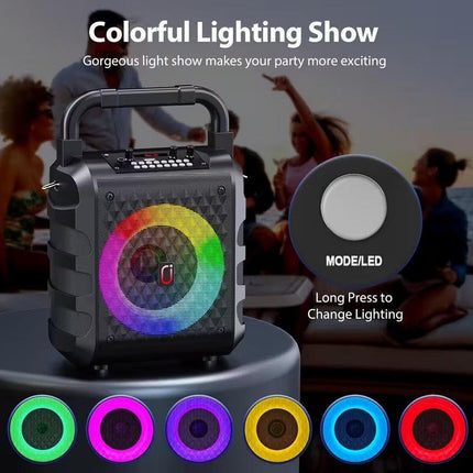 20W Portable Karaoke Speaker with Dual Wireless Mics.