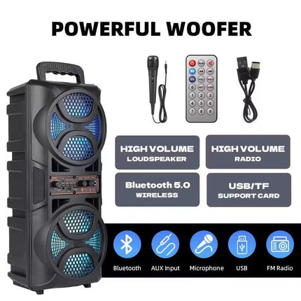 3000W Portable Wireless Speaker with Dual Subwoofers.
