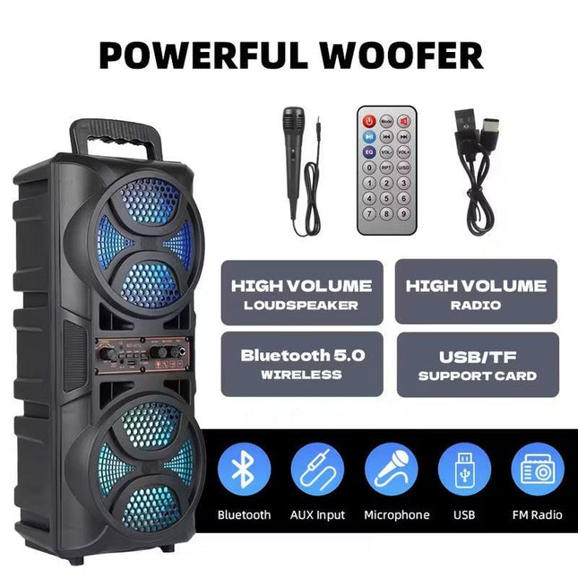 3000W Portable Wireless Speaker with Dual Subwoofers.