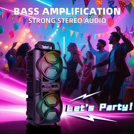 3000W Portable Wireless Speaker with Dual Subwoofers.