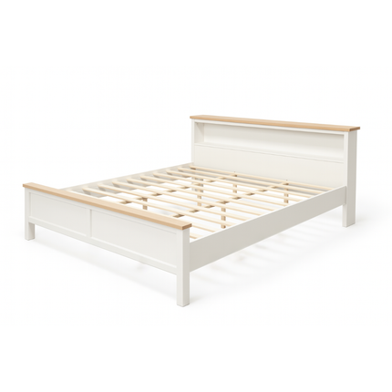 Noosa King Bed Frame with Shelf.