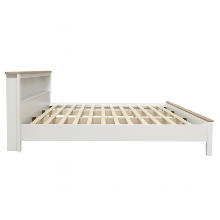 Noosa King Bed Frame with Shelf.