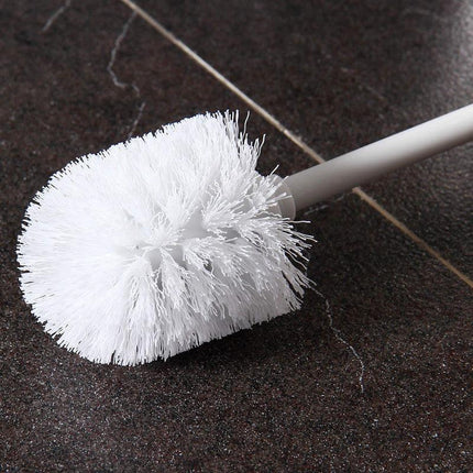 Stainless Steel Toilet Brush With Base and Long-Handled Brush for Bathroom Toilet Cleaning-Silver.